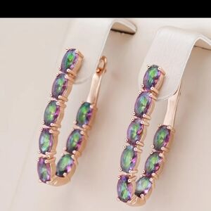 5/20 Elegant Multicolor Hoop Earrings